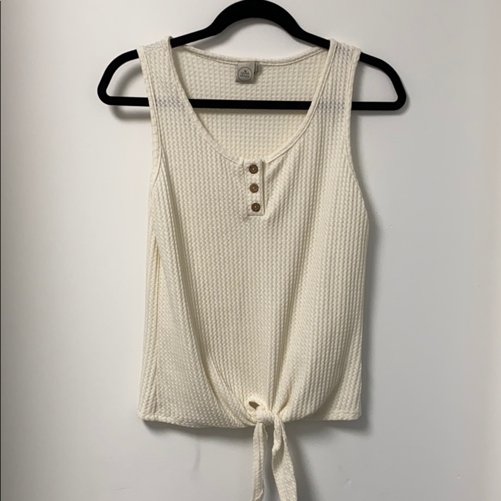 Tank top with front tie